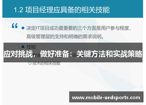 应对挑战,做好准备:关键方法和实战策略 应对挑战,做好准备:关键方法和实战策略